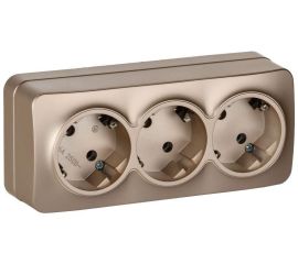 Розетки накладные тройные