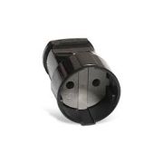 Штепсельное гнездо 10А 250В черное EKF
