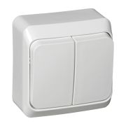 Выключатель 2-кл. ОП Этюд 10А IP20 бел. SE BA10-002B
