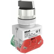 Переключатель на 2 положения I-O ПЕ-22 AC-2 d22мм стандарт. ручка черн. DEKraft 25051DEK