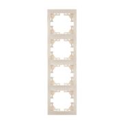 Рамка 4-м Mira вертикал. крем. LEZARD 701-0300-154