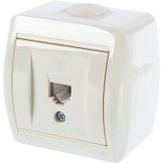 Розетка телефонная 1-м ОП Nata RJ11 бел. LEZARD 710-0200-137