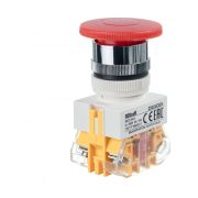 Выключатель кнопочный «Грибок» AEA ВК-22 d22мм 220В красн. DEKraft 25024DEK
