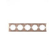 Рамка 5-м Mira горизонт. свет. корич. LEZARD 701-3100-150