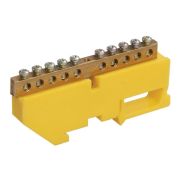 Шина PE «земля» на DIN-изоляторе ШНИ-6х9-16-Д-Ж IEK YNN10-69-16D-K05