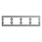 Рамка 4-м Glossa горизонт. алюм. SE GSL000304