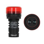 Лампа коммутационная ADDS ЛК-22 d22мм 24В AC/DC красн. LED DEKraft 25066DEK