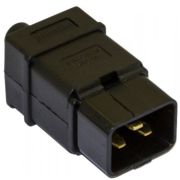 Разъем CON-IEC320C20 прямой IEC 60320 C20 220В 16А на кабель контакты на винтах (плоск. выступающ. штырев. контакты в пласт. обрамл.) Hyperline 54435