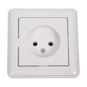 Розетка 1-м СП W59 16А IP20 без заземл. без защ. шторок в сборе бел. SE RS16-153-18