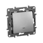 Выключатель 1-кл. СП Etika 10А IP20 250В 10AX с подсветкой/индикацией безвинтов. зажимы механизм алюм. IEK 672403