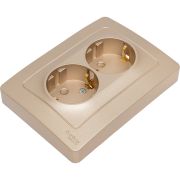 Розетка 2-м СП Blanca 16А IP20 250В с заземл. без защ. шторок титан SE BLNRS001024