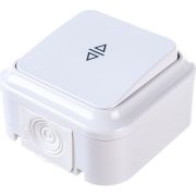 Переключатель проходной 1-кл. ОП 10А IP44 бел. Bylectrica А6/2 10-872