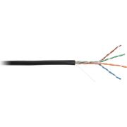 Кабель U/UTP кат.5E (класс D) 4 пары 100МГц ОЖ BC чистая медь внешн. PE до -40град.C черн. (305м) NETLAN EC-UU004-5E-PE-BK