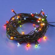 Гирлянда UDL-S0500-050/DGA MULTI IP20 MINI с контроллером 5м 50 миниламп накаливания свет разноцветный провод зел. Uniel UL-00002389