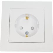 Розетка 1-м СП AtlasDesign 16А IP20 с заземл. защ. шторки в сборе жемчуж. SE ATN000444