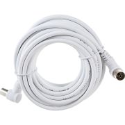 Шнур TV Plug - TV Jack 5м угловой бел. Rexant 18-0025