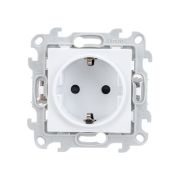 Розетка 1-м СП Simon 24 16А IP20 2P+E Push&Go защ. шторки механизм бел. Simon 2420432-030