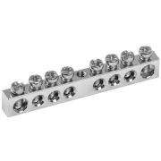 Шина PEN «земля-ноль» 6х9мм 8/1 Ni (8групп/крепеж по центру) IEK YNN10-08-100-N