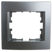 Рамка 1-м Karina горизонт. матов. серебр. LEZARD 707-4300-146