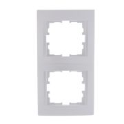 Рамка 2-м Karina вертикал. жемчуж./бел. перламутр LEZARD 707-3000-152