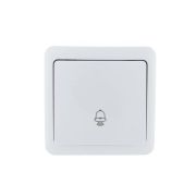 Кнопка звонка 1-кл. 1п ОП Viola 10А IP20 бел. LEZARD 751-0200-103