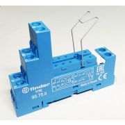 Розетка с винт. клеммами (с зажимной клетью) для реле 40.51 40.52 40.61 40.62 модули 99.01 в комплекте металлич. клипса 095.71 син. FINDER 95759SMA