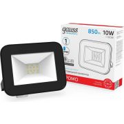 Прожектор светодиодный Elementary 10Вт 6500К IP65 850лм 200-240В ДО PROMO G2 черн. GAUSS 613100310P