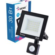 Прожектор светодиодный 30Вт IP65 6500К 2400лм с датчиком движения КОСМОС K_PR5_LED_30S