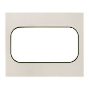 Рамка для розетки 2-м Стокгольм бел. с линией цвета черн. PROxima EKF EYM-G-303-20