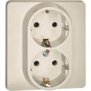 Розетка Inspiria 16А 250В 2х2P+E немецк. стандарт сл. кость IEK 673751