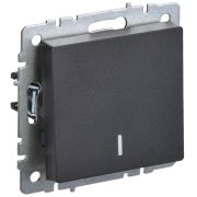 Выключатель 1-кл. СП BRITE ВС10-1-1-БрЧ 10А с индик. механизм черн. IEK BR-V10-1-10-K02