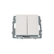 Выключатель 2-кл. СП BRITE ВС10-2-0-БрБ 10А механизм бел. IEK BR-V20-0-10-K01