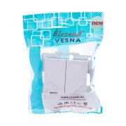 Выключатель 2-кл. СП Vesna с индикацией механизм бел. LEZARD 742-0288-112