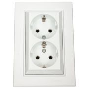 Розетка 2-я с/з СП Karea 16А IP20 бел. Makel 56001082