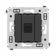 Розетка компьютерная 1-м СП Avanti «Черный матовый» RJ45 кат.6 без шторок механизм DKC 4412693