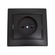Розетка 1-м СП 2мод. Plano 1-201-05 16А IP20 250В 2P антрацит Intro Б0053867