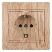Розетка 1-м СП Plano 1-202-11 16А IP20 250В 2P+E Schuko сосна Intro Б0053887