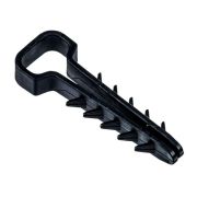 Дюбель-хомут 6х14мм для плоского кабеля нейлон черн. (уп.100шт) IEK UDH14-06-14-100-K02