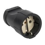 Штепсельное гнездо з/к 16А 250В черное EKF