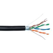 Кабель UTP, cat5E, 4 пары, медный, для внешней прокладки, черный