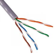 Кабель UTP, cat5E, 4 пары, медный, для внутренней прокладки, серый