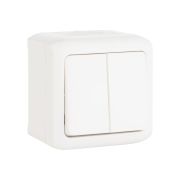 Выключатель 2-кл. ОП Quteo 10А IP44 250В 10AX бел. Leg 782302