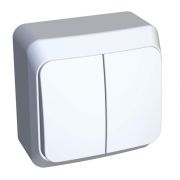 Выключатель 2-кл. ОП Этюд 10А IP44 10AX бел. SE BA10-042B