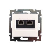 Розетка телефонная RJ11+RJ11 белая с/у мех. VALENA L774439 LEGRAND