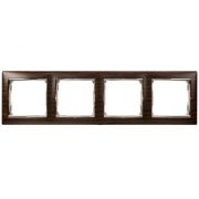 Рамка 4-мест. темное дерево/серебряный горизонтальная VALENA L770374 LEGRAND