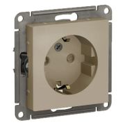 Розетка 1-мест. бежевая с/у с з/к мех. 16А ATLAS 000245 SCHNEIDER ELECTRIC