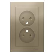 Розетка 2-мест. бежевая с/у в сборе 16А ATLAS 000220 SCHNEIDER ELECTRIC