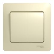 Выключатель 2-кл. бежевый с/у в сборе 10А GLOSSA 000252 SCHNEIDER ELECTRIC