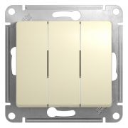 Выключатель 3-кл. бежевый с/у мех. 10А GLOSSA 000231 SCHNEIDER ELECTRIC