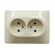 Розетка 2-мест. бежевая с/у в сборе 16А GLOSSA 000220 SCHNEIDER ELECTRIC